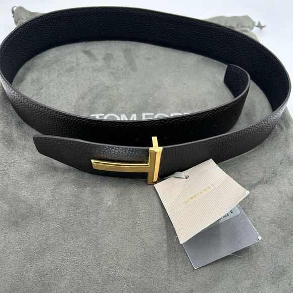 Men's Tom Ford leather belt size 85 cm/34 inches reversible made in Italy - Picture 1 of 8